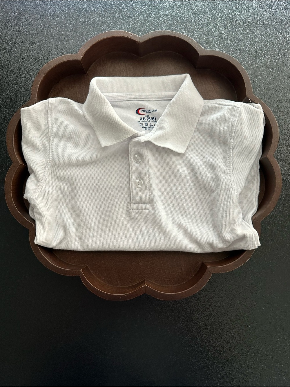 Girls Premier Wear White Collared Polo Shirt ~ XS (5/6)